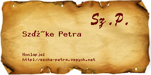 Szőke Petra névjegykártya