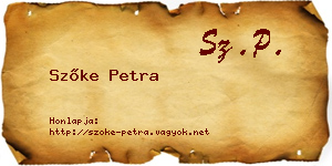 Szőke Petra névjegykártya